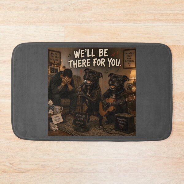 Item preview, We’ll Be There For You Staffie Dog Companionship designed and sold by Hornace88studio.