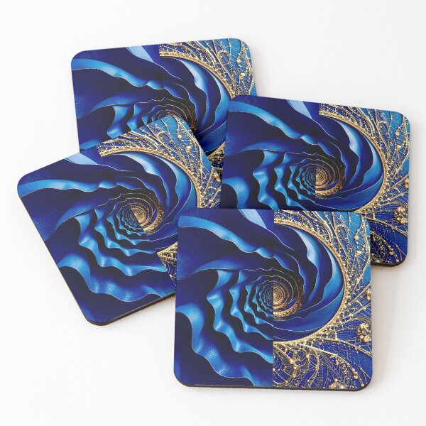 Item preview, Intricate Duality of Royal Navy Velvet and Gold Filigree designed and sold by Vicky Brago-Mitchell®.