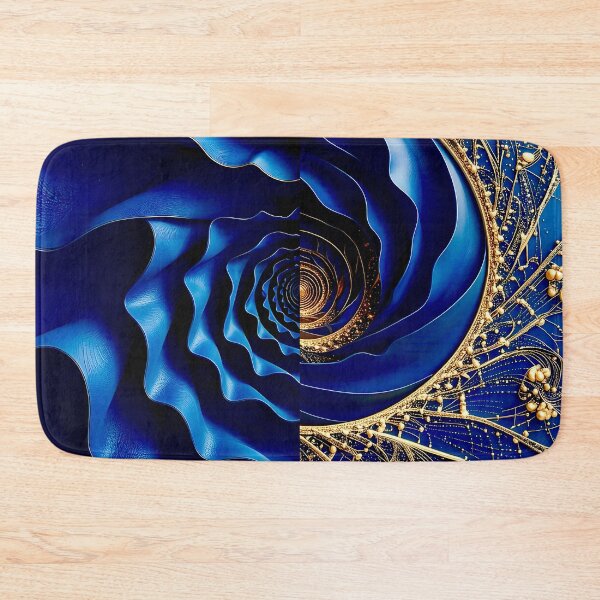 Item preview, Intricate Duality of Royal Navy Velvet and Gold Filigree designed and sold by Vicky Brago-Mitchell®.