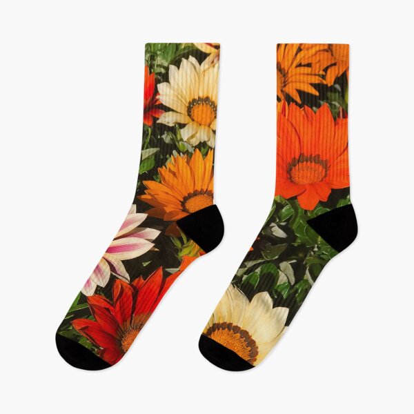 Item preview, Vibrantly Cheerful Orange And Red Garden Flowers designed and sold by DEC02.