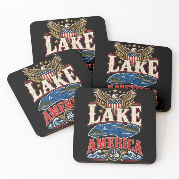 Item preview, Lake America Est 2026 Patriotic Eagle Flag Lake Life Vintage designed and sold by lionSutuShop.