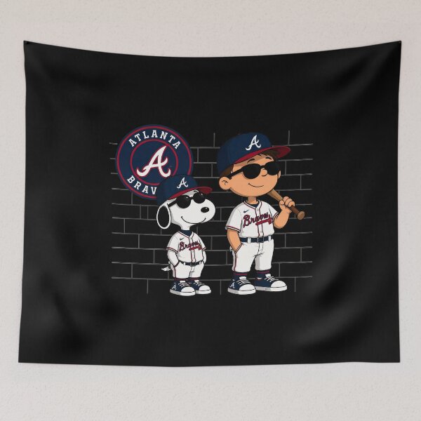 Item preview, Snoopy Baseball Boy Braves  designed and sold by SunnyPanelCo.