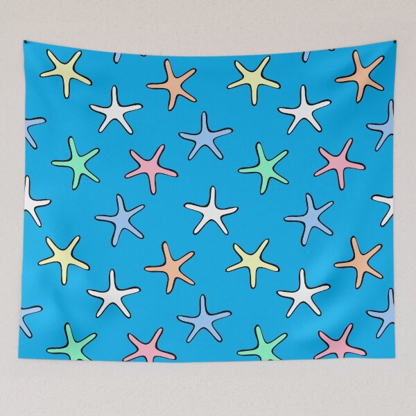 Item preview, Colorful Summer Starfish Pattern On Ocean Blue Background designed and sold by DEC02.