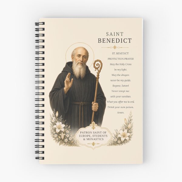 Item preview, Saint Benedict designed and sold by Birdsong Blessings.