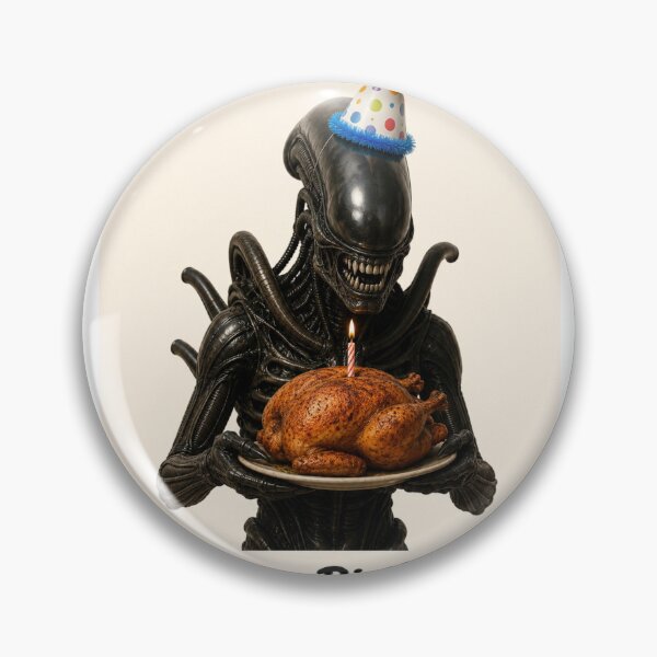 Item preview, Xenomorph predator alien terminator rotisserie chicken meme memes funny parody christmas birthday  designed and sold by CheeseBlueprint.