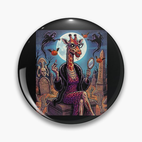 Item preview, Glamorous Zombie Giraffe Haunted Graveyard Halloween designed and sold by VioletNance.