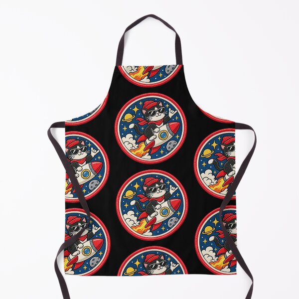 Item preview, Space Cat Rocket Adventure – Cool Cosmic Cat Retro Patch designed and sold by Abidel.
