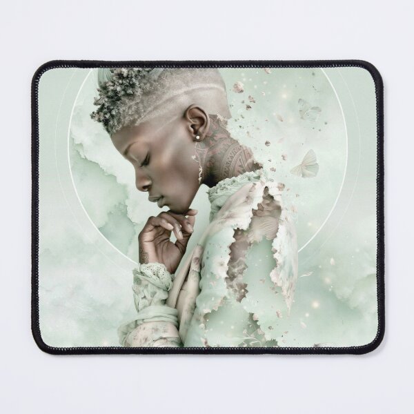 Item preview, Surreal Mint Green Butterfly Portrait Fantasy designed and sold by CurrentPhase.