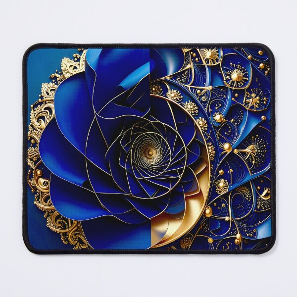 Item preview, Intricate Duality of Royal Navy Velvet and Gold Filigree designed and sold by Vicky Brago-Mitchell®.