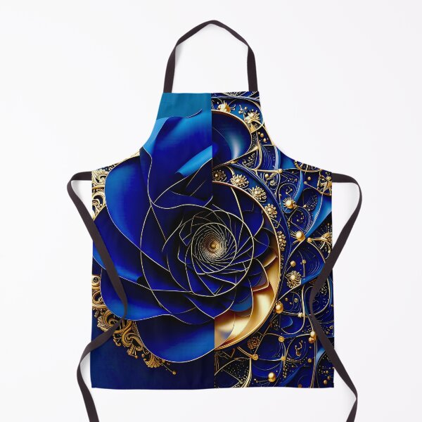 Item preview, Intricate Duality of Royal Navy Velvet and Gold Filigree designed and sold by Vicky Brago-Mitchell®.