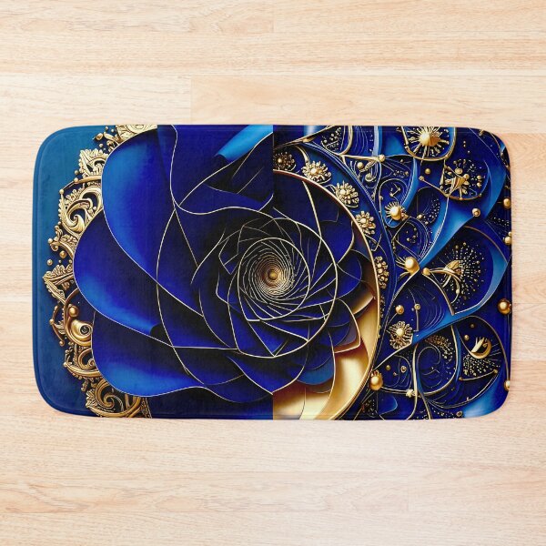 Item preview, Intricate Duality of Royal Navy Velvet and Gold Filigree designed and sold by Vicky Brago-Mitchell®.