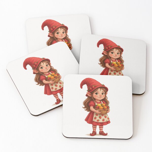 Item preview, Cute Strawberry Elf Girl Fantasy Illustration designed and sold by EverettMarloUS.