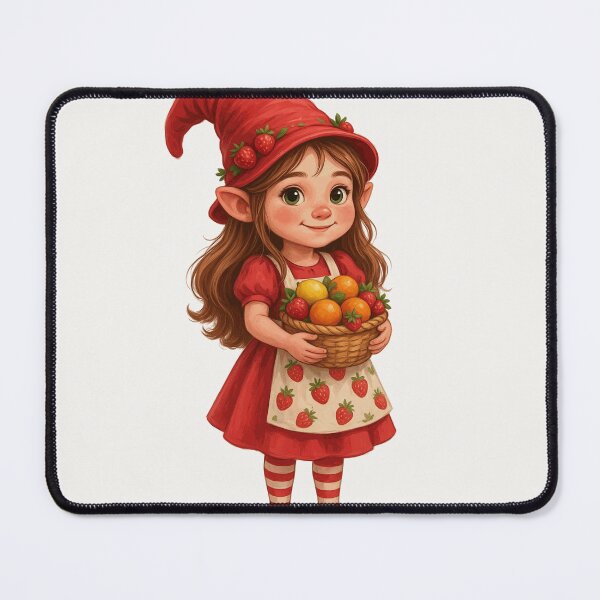 Item preview, Cute Strawberry Elf Girl Fantasy Illustration designed and sold by EverettMarloUS.