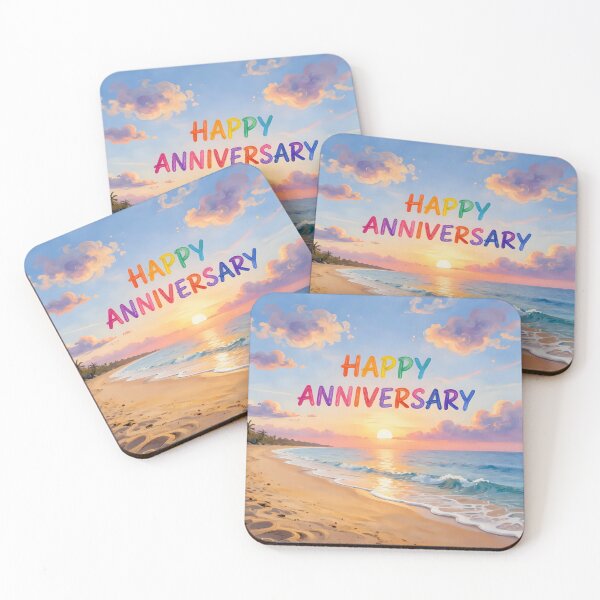 Item preview, Happy Anniversary – Tropical Beach Romance designed and sold by Nomad-Maynard.
