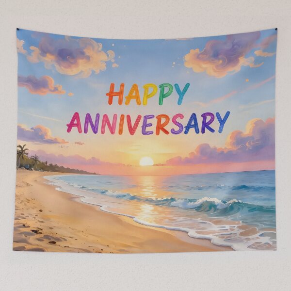 Item preview, Happy Anniversary – Tropical Beach Romance designed and sold by Nomad-Maynard.