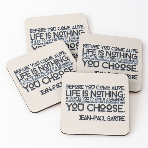 Item preview, Jean Paul Sartre Quote (stencil) designed and sold by Cathedral of Curiosity.