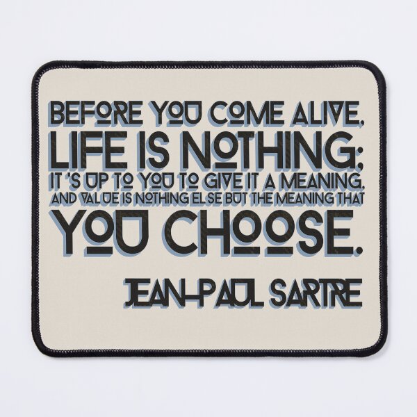 Item preview, Jean Paul Sartre Quote (stencil) designed and sold by Cathedral of Curiosity.