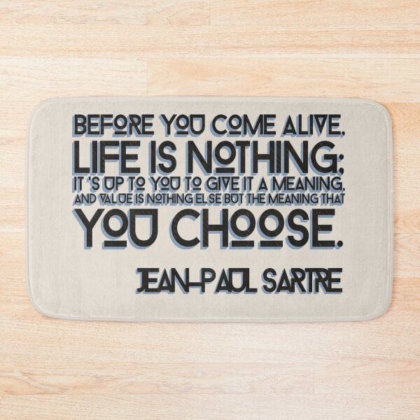 Item preview, Jean Paul Sartre Quote (stencil) designed and sold by Cathedral of Curiosity.