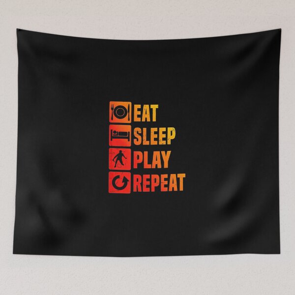 Item preview, Eat Sleep Play Repeat Tennis Icon Design designed and sold by rieckebre.