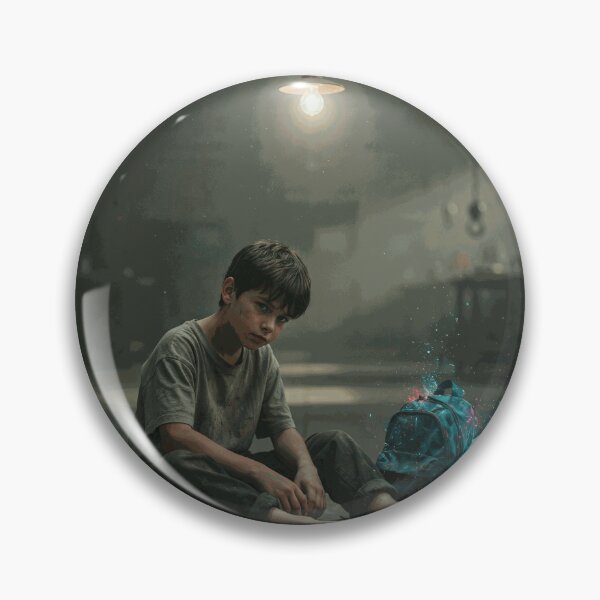 Item preview, Lonely Boy With Books and Glowing Backpack designed and sold by EverettMarloUS.