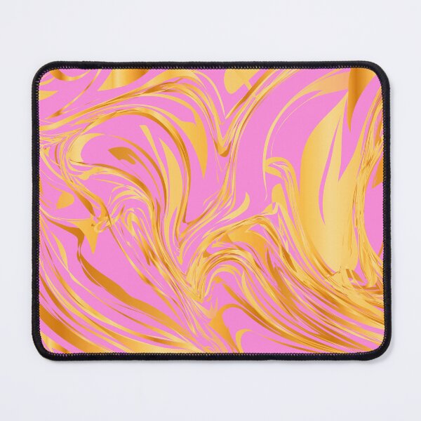 Item preview, Pink And Yellow Golden Marbled Art Swirls Design designed and sold by DEC02.