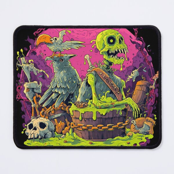 Item preview, TOCOCLAWS Toxic Slime Skeleton - Neon Horror & Dark Fantasy Art designed and sold by TOCOCLAWS.