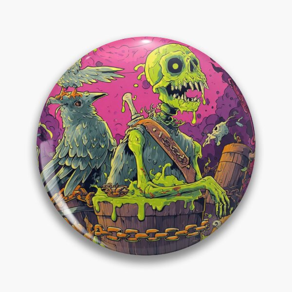 Item preview, TOCOCLAWS Toxic Slime Skeleton - Neon Horror & Dark Fantasy Art designed and sold by TOCOCLAWS.