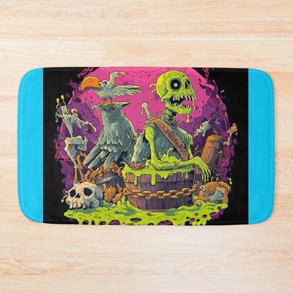 Item preview, TOCOCLAWS Toxic Slime Skeleton - Neon Horror & Dark Fantasy Art designed and sold by TOCOCLAWS.
