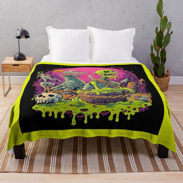 Item preview, TOCOCLAWS Toxic Slime Skeleton - Neon Horror & Dark Fantasy Art designed and sold by TOCOCLAWS.