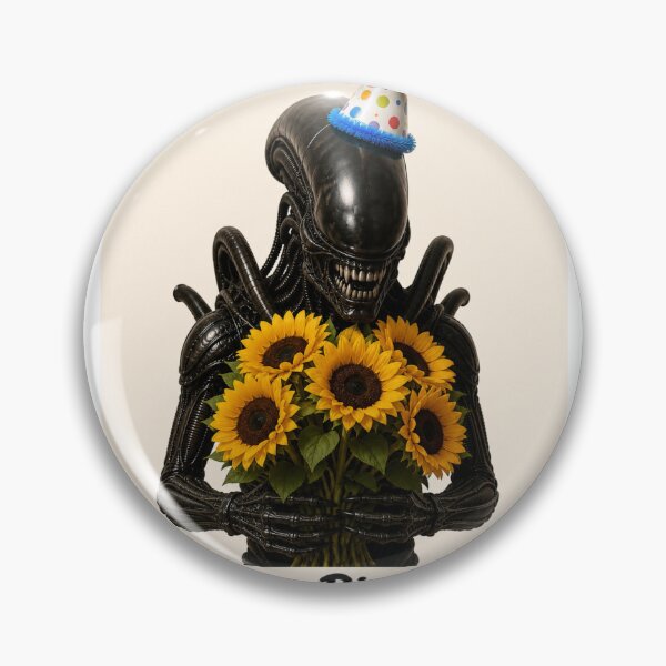 Item preview, Xenomorph predator alien terminator sunflower bouquet meme memes funny parody christmas birthday  designed and sold by CheeseBlueprint.