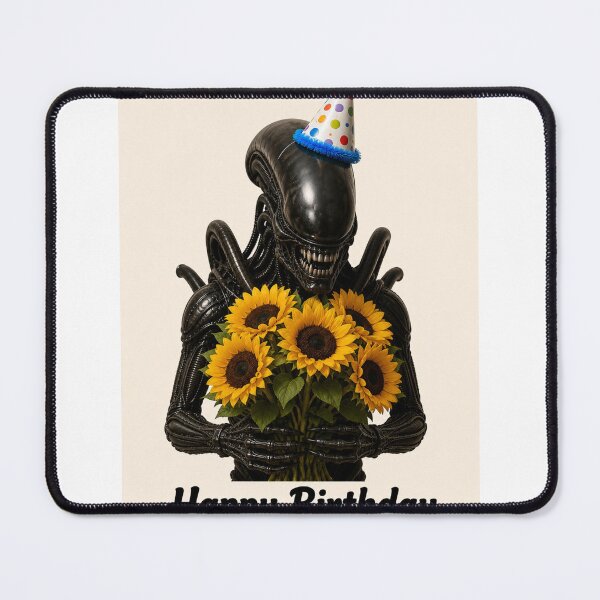 Item preview, Xenomorph predator alien terminator sunflower bouquet meme memes funny parody christmas birthday  designed and sold by CheeseBlueprint.