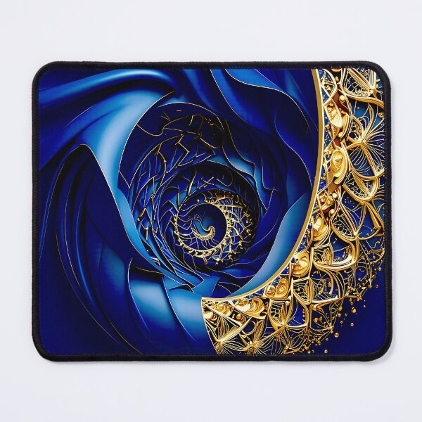Item preview, Intricate Duality of Royal Navy Velvet and Gold Filigree designed and sold by Vicky Brago-Mitchell®.