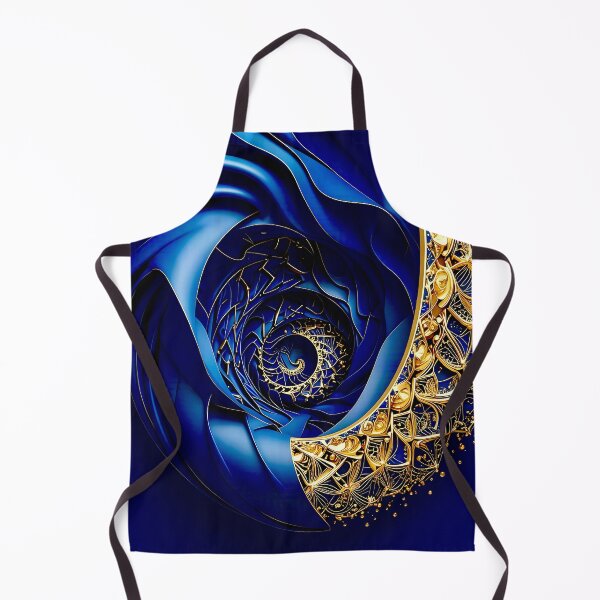 Item preview, Intricate Duality of Royal Navy Velvet and Gold Filigree designed and sold by Vicky Brago-Mitchell®.