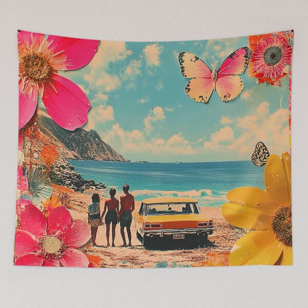 Item preview, Nostalgic Pop Art Tropical Beach Vintage Postcard-Style  designed and sold by DEC02.