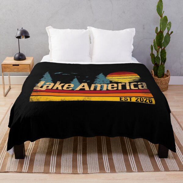 Item preview, Lake America Vintage Sunset Men Women designed and sold by AnitaBice.