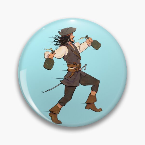 Item preview, Jack Sparrow Running – Pirates of the Caribbean Cartoon designed and sold by The A-Press.
