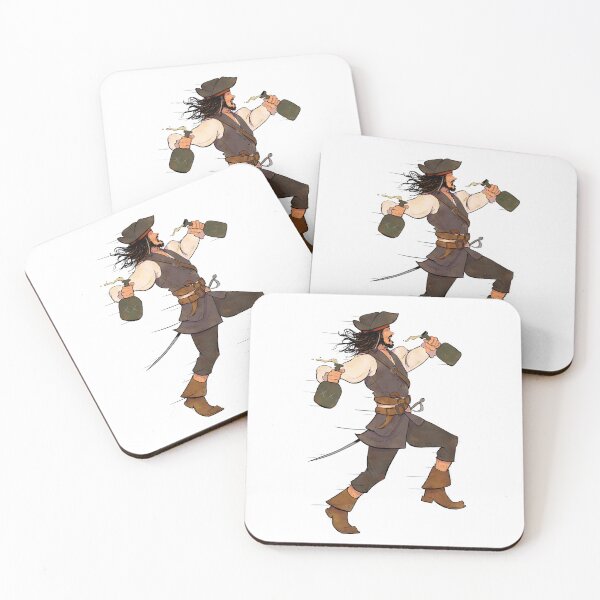 Item preview, Jack Sparrow Running – Pirates of the Caribbean Cartoon designed and sold by The A-Press.