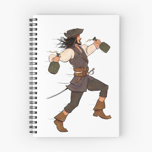 Item preview, Jack Sparrow Running – Pirates of the Caribbean Cartoon designed and sold by The A-Press.