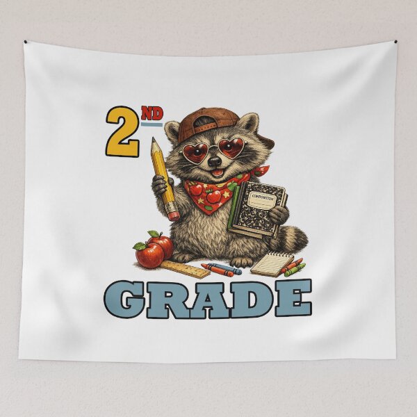 Item preview, Funny Raccoon 2nd Grade Back to School designed and sold by SON SON.