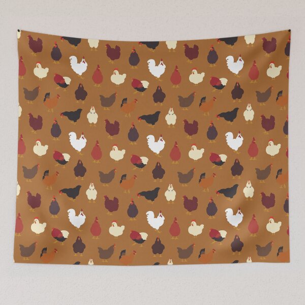 Item preview, Rad Roosters in Pony Brown designed and sold by YesterdayColl.