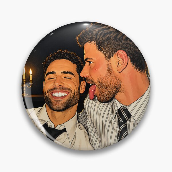 Item preview, François Arnaud and Robbie Graham Kuntz at a party (fan art) designed and sold by PopCultureAndStuff.
