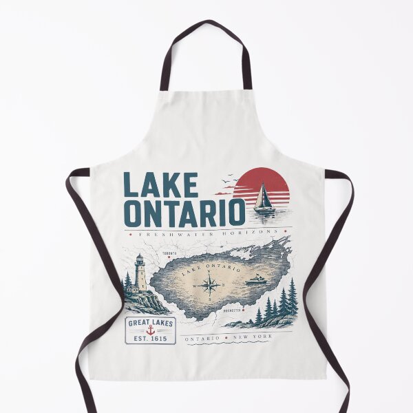 Item preview, Lake Ontario Map Vintage Lake Ontario Est 1615 designed and sold by AnitaBice.