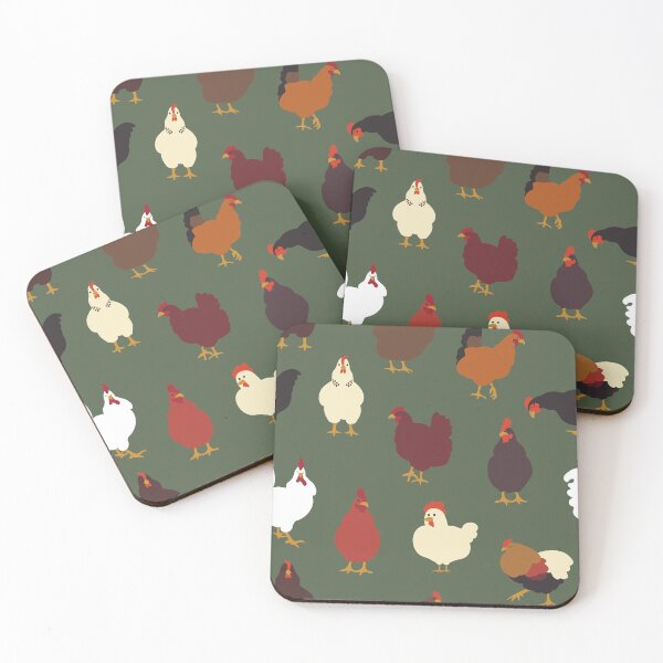 Item preview, Rad Roosters in Pine Green designed and sold by YesterdayColl.