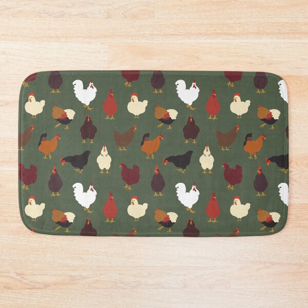 Item preview, Rad Roosters in Pine Green designed and sold by YesterdayColl.