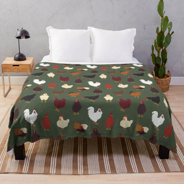 Item preview, Rad Roosters in Pine Green designed and sold by YesterdayColl.