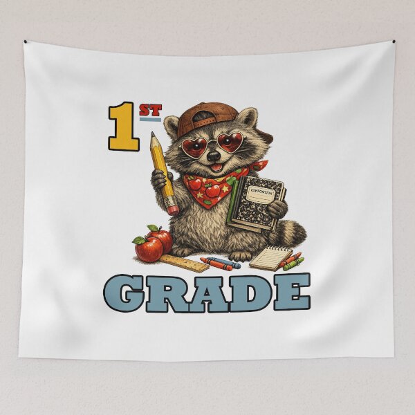 Item preview, Funny Raccoon 1st Grade Back to School designed and sold by SON SON.