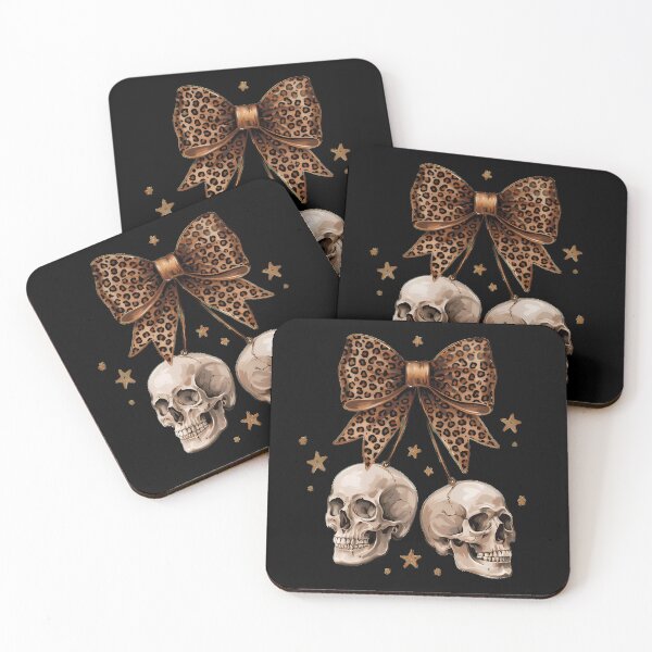 Item preview, Leopard Print Bow Skull Gothic Aesthetic Cute Spooky Halloween designed and sold by Zizo-DR44.