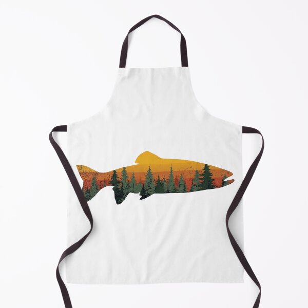 Item preview, Vintage Retro Trout Fishing Forest Sunset Silhouette - Distressed Nature Art designed and sold by Shopeon Designs.
