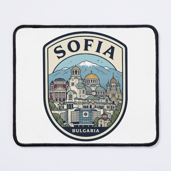 Item preview, Sofia Bulgaria Travel Emblem Retro Skyline designed and sold by k3rstman1.