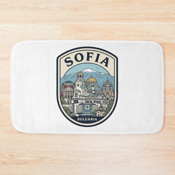 Item preview, Sofia Bulgaria Travel Emblem Retro Skyline designed and sold by k3rstman1.